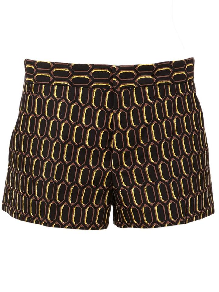 Marni - Printed Mini Shorts - Women - Cotton - 38, Women's, Black, Cotton