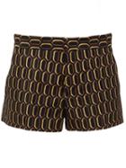 Marni - Printed Mini Shorts - Women - Cotton - 38, Women's, Black, Cotton