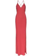 Rockins Cross-back Maxi Dress - Red
