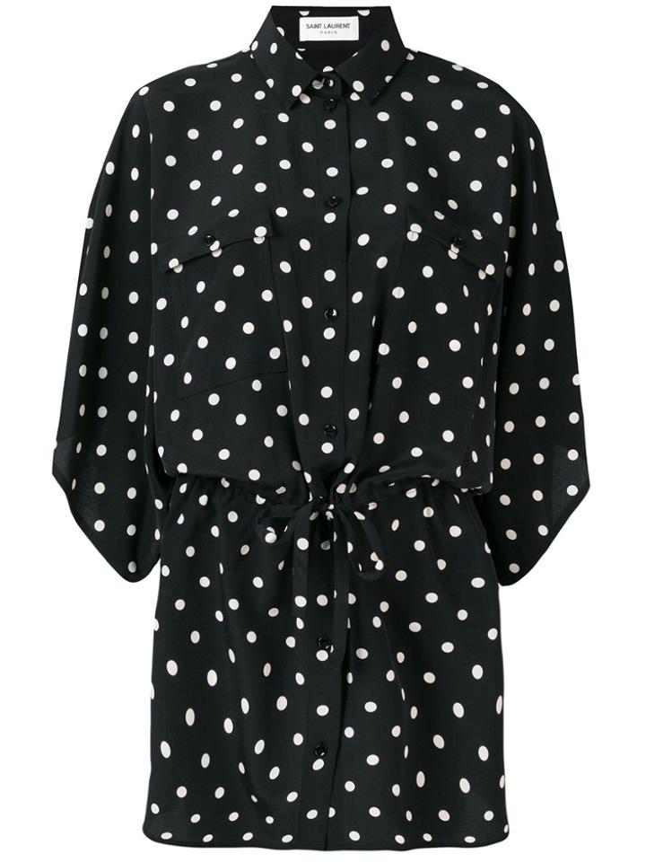 Saint Laurent Classic Polka-dot Blouse - Black