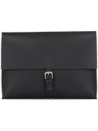Orciani Buckle-strap Clutch - Black