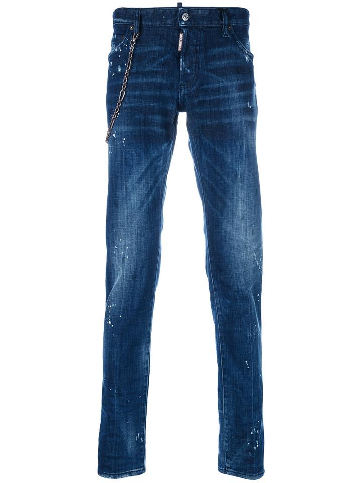 Dsquared2 - Regular Fit Jeans - Men - Cotton/spandex/elastane - 56, Blue, Cotton/spandex/elastane