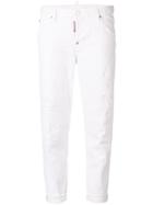 Dsquared2 Cropped Ripped Jeans - White