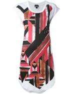 Just Cavalli Geometric Print T-shirt, Women's, Size: Large, White, Spandex/elastane/viscose