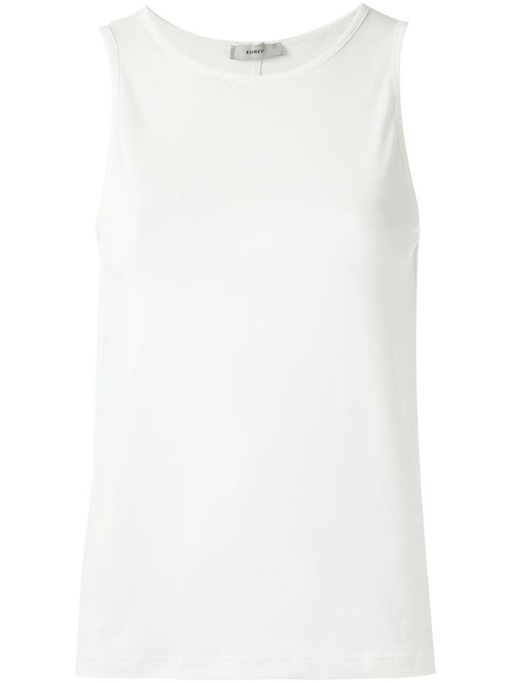 Egrey Sleeveless Top, Women's, Size: 38, White, Polyester