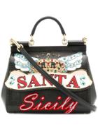 Dolce & Gabbana Sicily Printed Mini Bag - Black