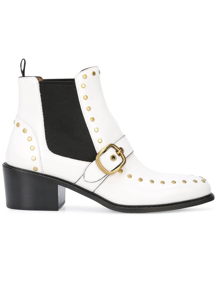 Coach Coach G2840 Wht Leather/fur/exotic Skins->leather - White