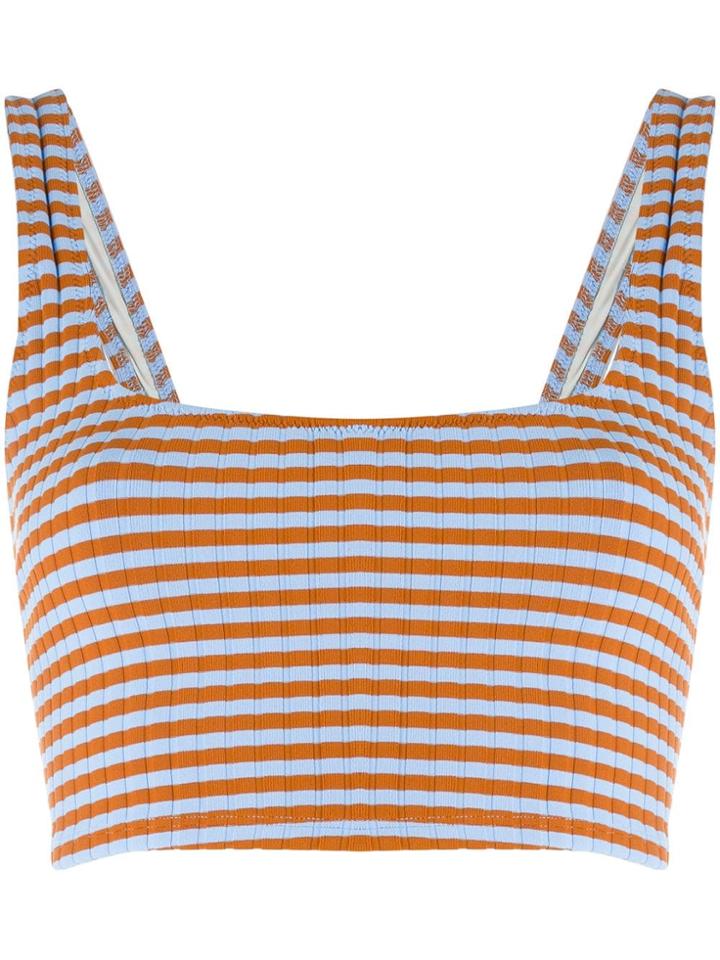 Solid & Striped Striped Bikini Top - Blue