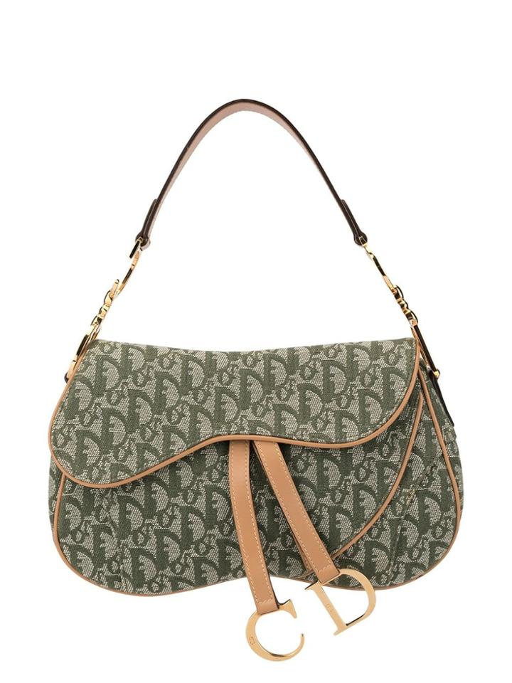 Christian Dior Pre-owned Trotter Saddle Shoulder Bag - Green