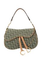 Christian Dior Pre-owned Trotter Saddle Shoulder Bag - Green