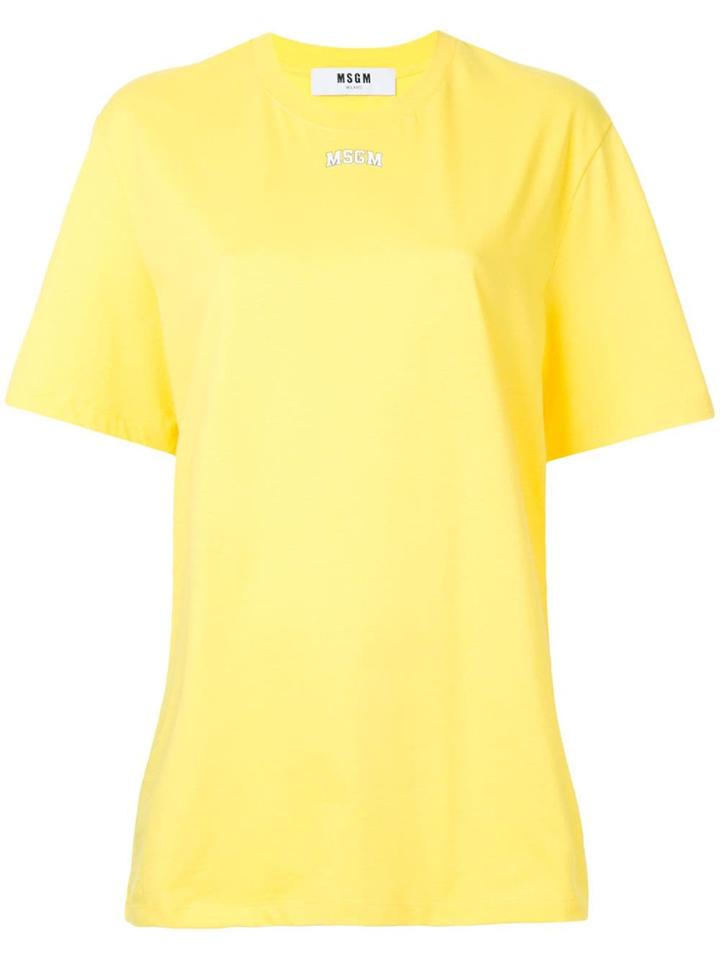 Msgm Logo Detail T-shirt - Unavailable