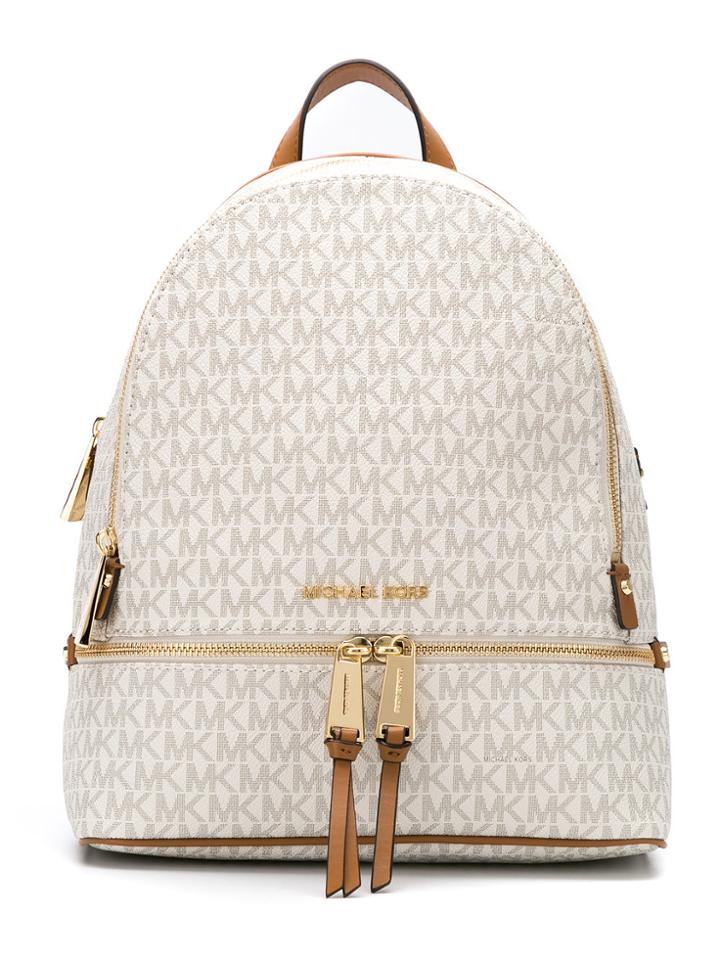 Michael Michael Kors Ez Md Back Pack - White