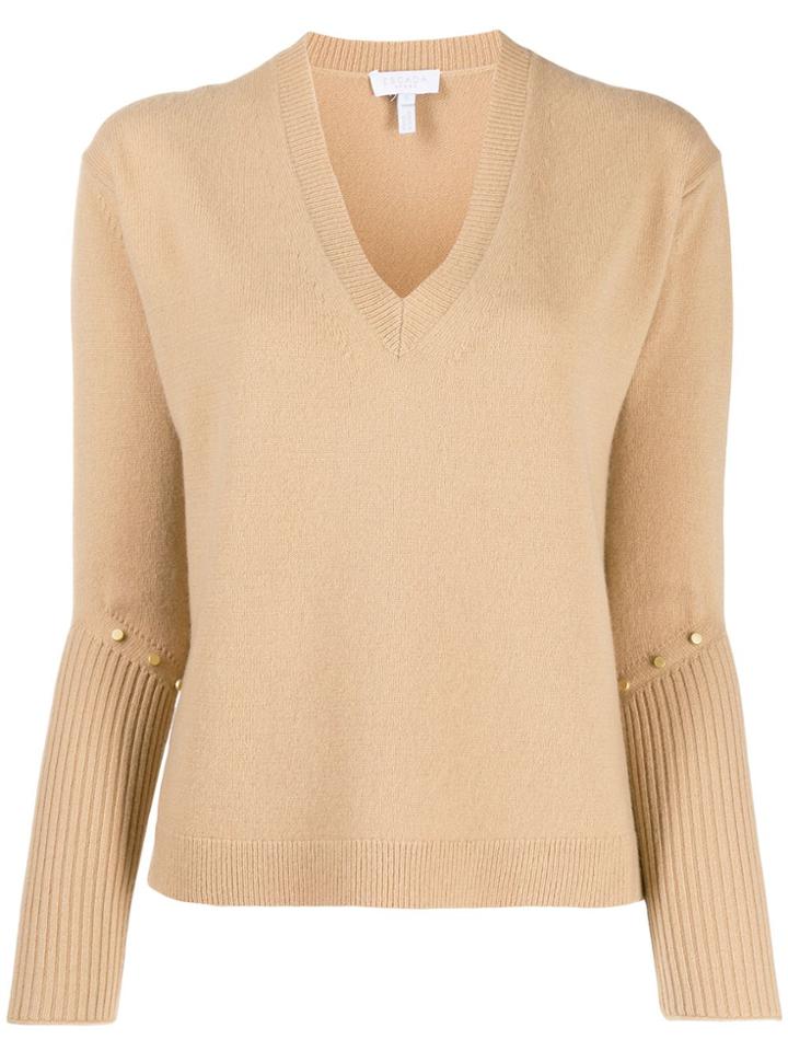 Escada Sport Studded Knit Jumper - Neutrals