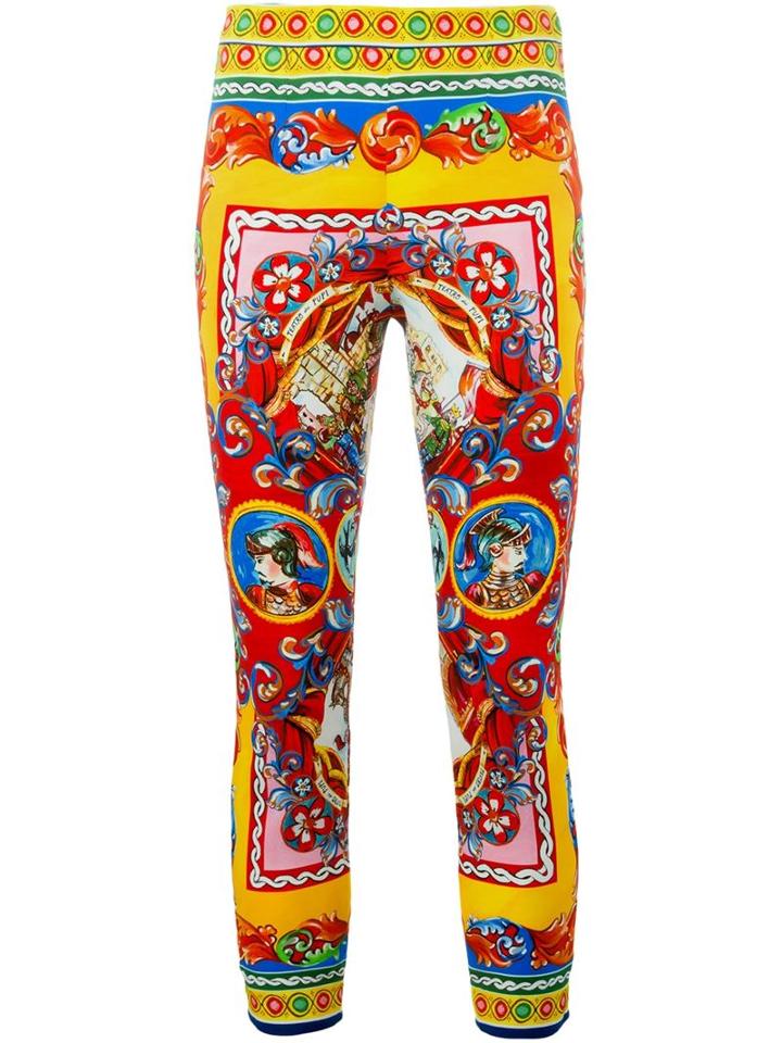 Dolce & Gabbana 'carretto Siciliano' Print Leggings