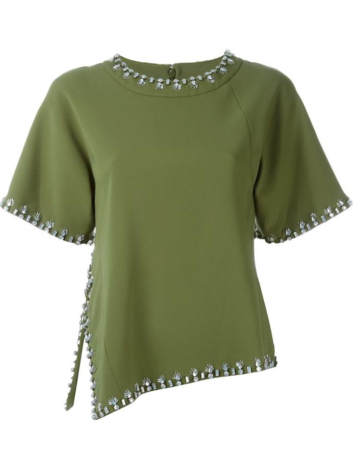 Tory Burch Embellished Trim T-shirt