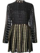 Dodo Bar Or Pleated Dress, Women's, Size: 40, Black, Viscose/polyester/metallic Fibre