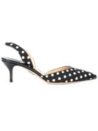 Paul Andrew Polka Dot Slingback Ballerinas - Black