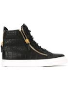 Giuseppe Zanotti Design Nicki Hi-top Sneakers, Women's, Size: 38.5, Black, Leather/rubber
