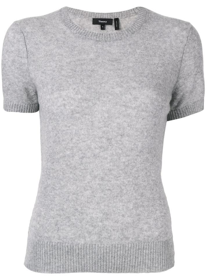 Theory Fitted Knit T-shirt - Grey