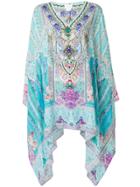 Camilla Embellished Garden Print Dress - Blue