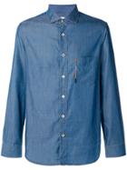 Paul Smith Artist Stripe Chambray Shirt - Blue