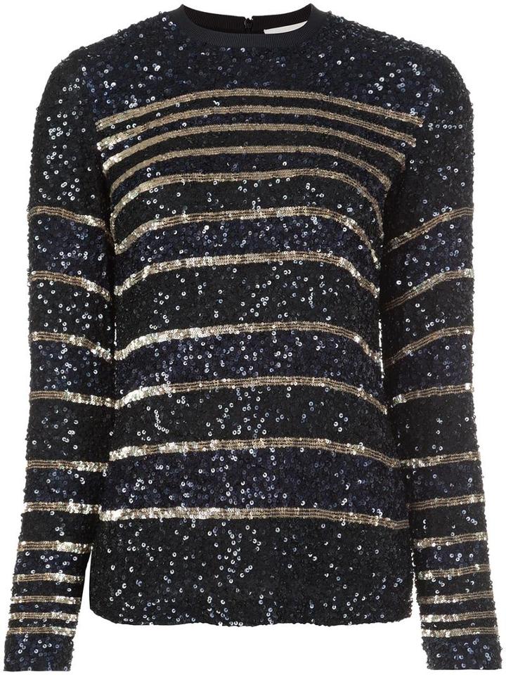 Beau Souci 'baltus' Blouse, Women's, Size: Small, Blue, Silk/sequin