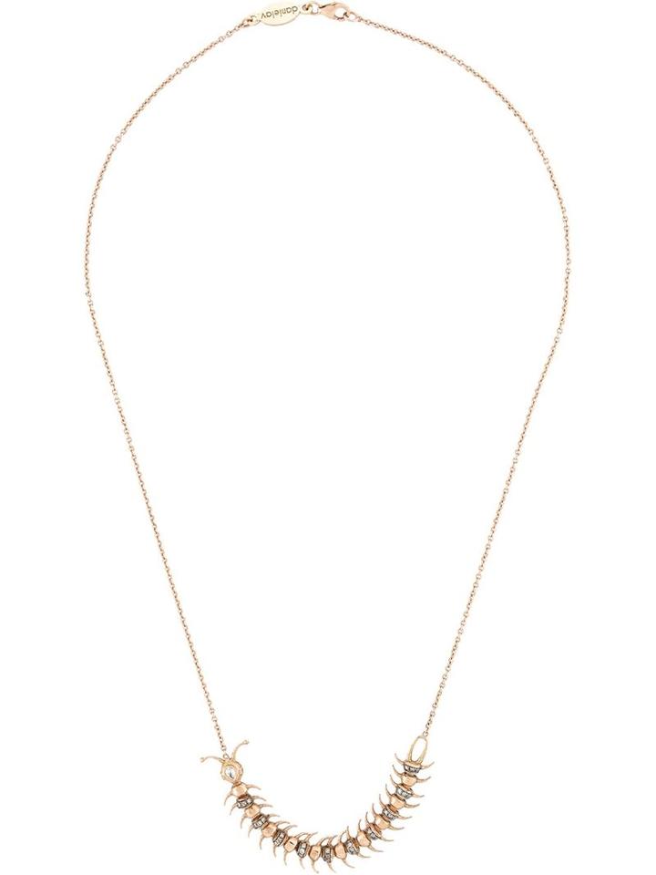 Daniela Villegas Set Diamond Centipede Necklace