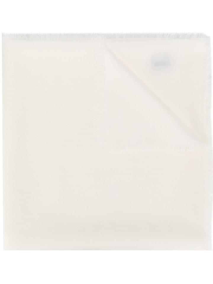 Moschino Logo Print Scarf - White