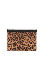 Dolce & Gabbana Leopard Print Clutch Bag - Brown