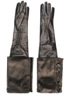 Ann Demeulemeester Gothic Leather Gloves - Black