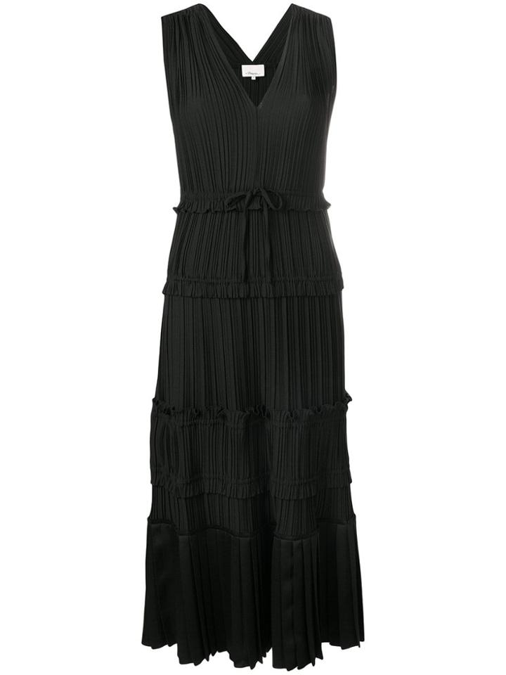 Mumofsix Pleated Flared Dress - Black