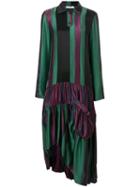 Jw Anderson Drop-waist Hoop Skirt Panelled Dress - Multicolour