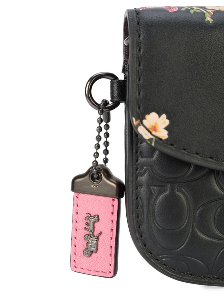 Coach Floral Bow Print Clutch - Black