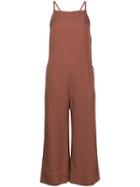 Nomia Cropped Flared Jumpsuit - Brown