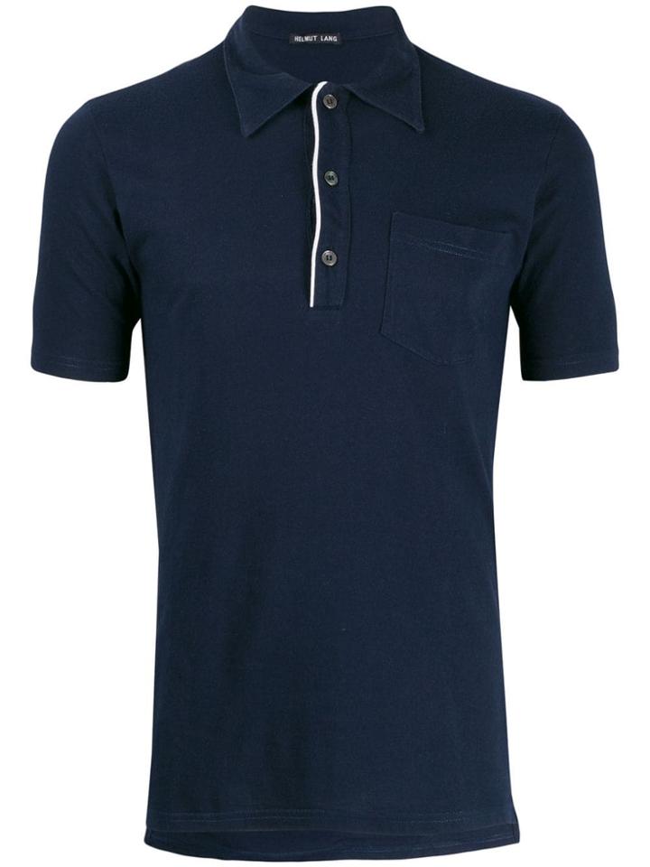 Helmut Lang Pre-owned Contrasting Placket Polo Shirt - Blue