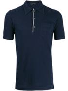 Helmut Lang Pre-owned Contrasting Placket Polo Shirt - Blue