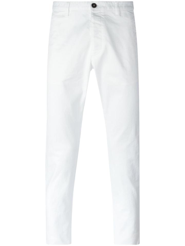 Dsquared2 - Straight Leg Trousers - Men - Cotton/spandex/elastane - 48, White, Cotton/spandex/elastane