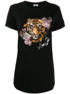 Liu Jo Embroidered Tiger Head T-shirt - Black