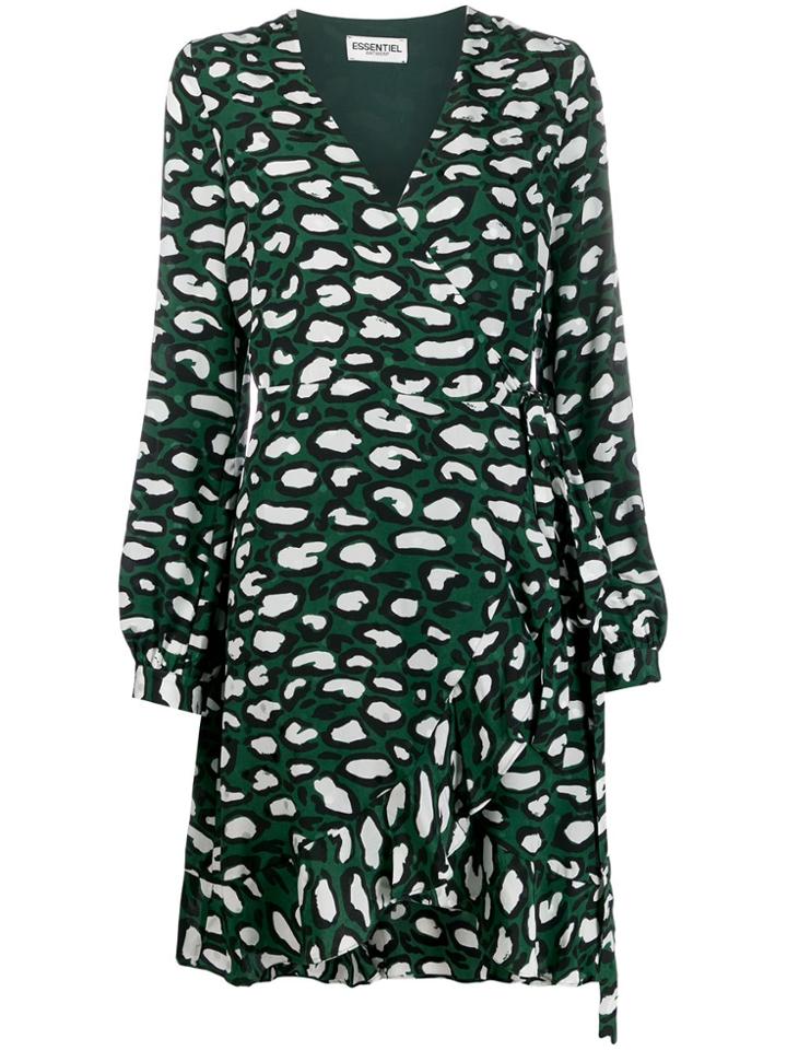 Essentiel Antwerp Leopard Print Dress - Green