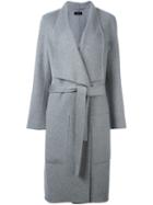 Joseph Belted Coat, Women's, Size: 40, Grey, Cashmere/wool