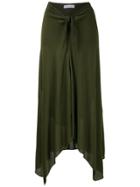 Mara Mac Knotted Knit Midi Skirt - Green