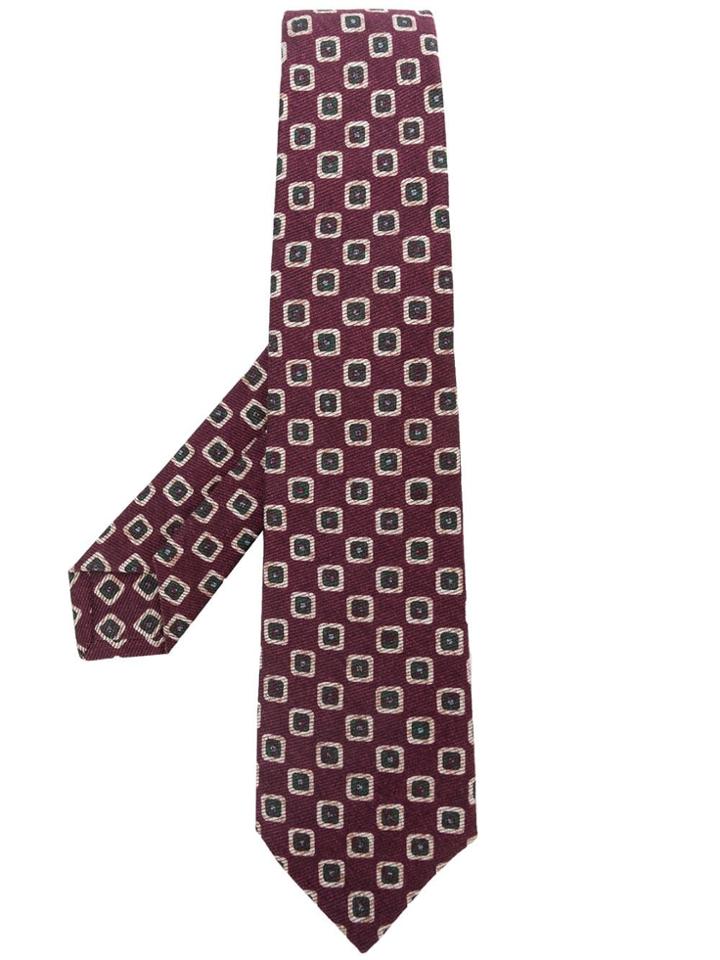 Kiton Abstract Print Tie - Purple