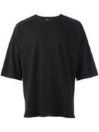 Y-3 Rear Logo Print T-shirt, Men's, Size: Large, Black, Cotton