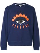 Kenzo - Eye Sweatshirt - Men - Cotton/spandex/elastane - L, Blue, Cotton/spandex/elastane