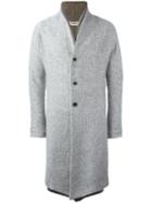 Individual Sentiments Double Lapel Coat, Adult Unisex, Size: 1, Grey, Silk/cotton/nylon/wool