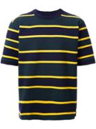 Sacai Striped T-shirt, Men's, Size: 4, Yellow, Cotton