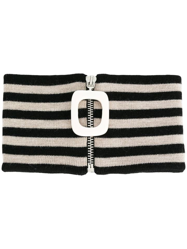 Jw Anderson Striped Neckband - Black