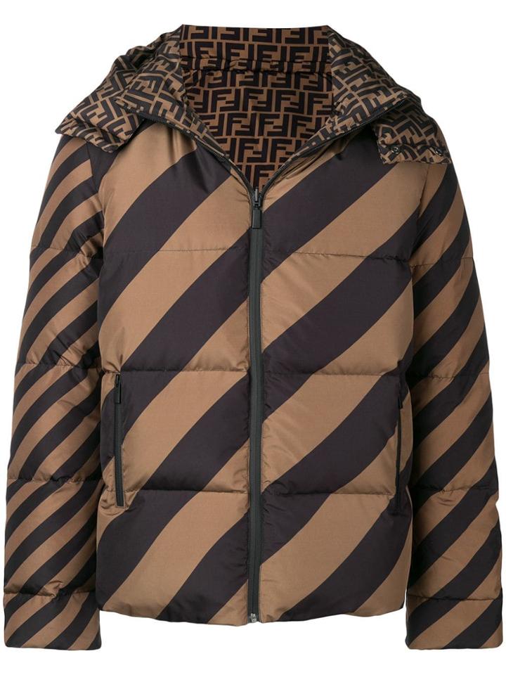 Fendi Logo Puffer Jacket - Green