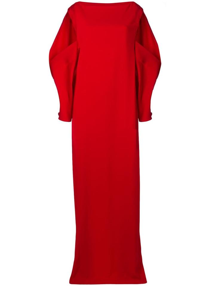 Chalayan Cut-out Shoulder Gown - Red