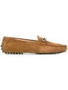 Tod's Embellished Plaque Loafers - Brown